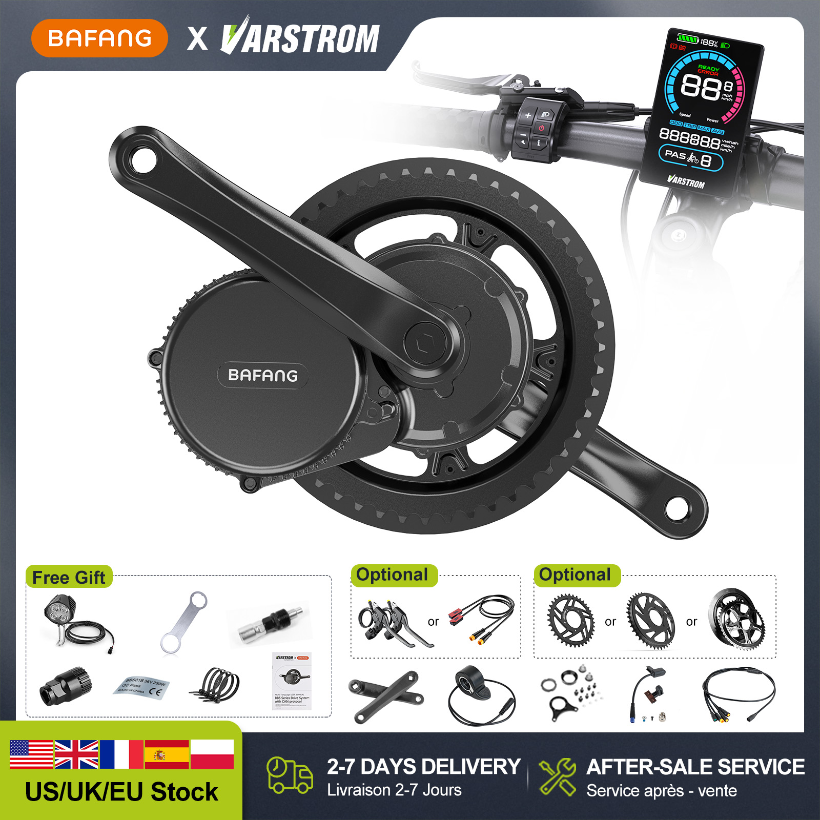 Bafang Bbs02B 48V 750W Mid Drive Kit - 【米国株】BAFANG 48V 500W 750W 52V 1000W