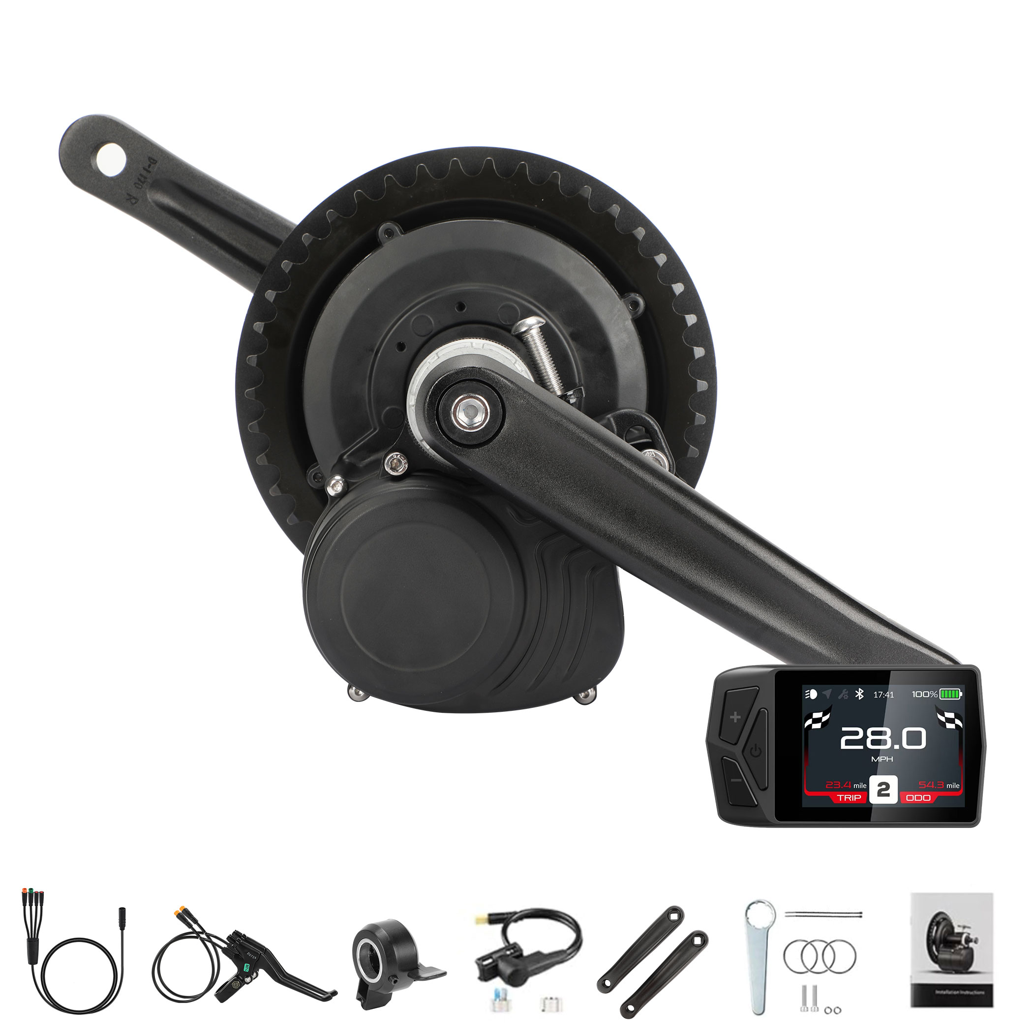 Tongsheng Tsdz2B Mid Drive Motor - TONGSHENG TSDZ2B‑1T4 ミッドドライブモーターキット 48V 500W（最大出力800W）トルクセンサー搭載電動アシスト自転車コンバージョンキット ＞80N.m