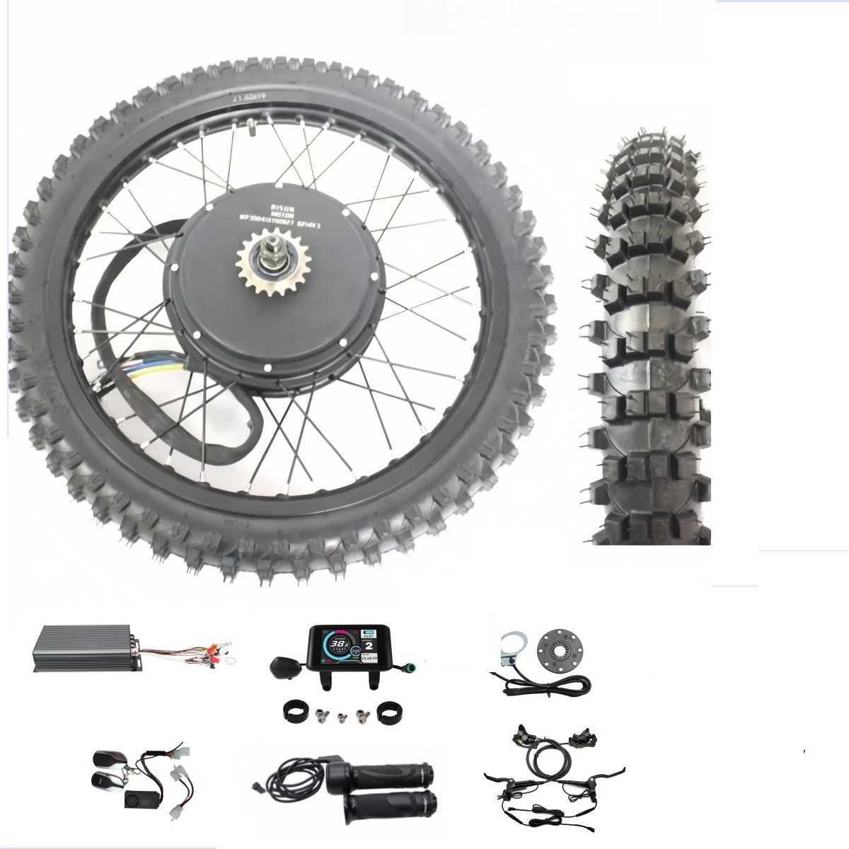 電動自転車 48V-72V 3000-8000W 17インチ - 72V 5000W Hub Motor Kit のレビューと価格