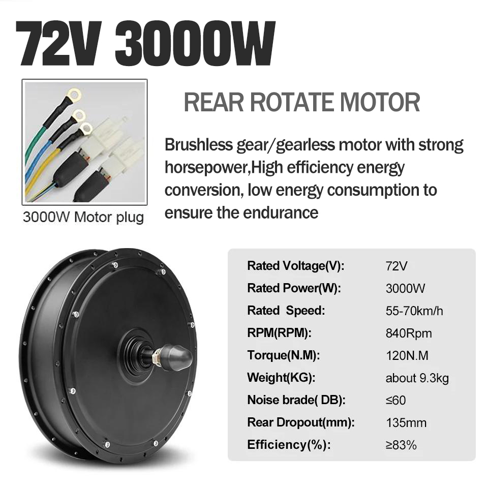 72V 3000W Eバイク変換キット MTX39 トリモー - Ebike Conversion Kit 72V 3000W のレビューと価格